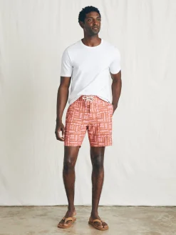 Anna Kahalekulu Sunwashed Boardshort - Red Naupaka