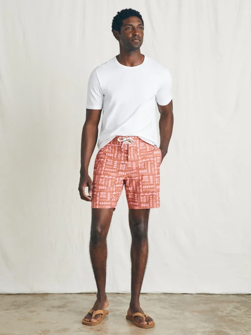 Anna Kahalekulu Sunwashed Boardshort - Red Naupaka