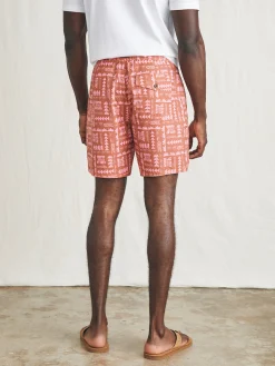 Anna Kahalekulu Sunwashed Boardshort - Red Naupaka