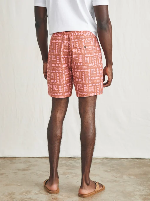Anna Kahalekulu Sunwashed Boardshort - Red Naupaka
