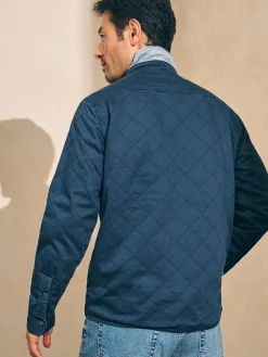 Doug Good Feather Reversible Bondi Jacket - Navy Six Rivers Turquoise