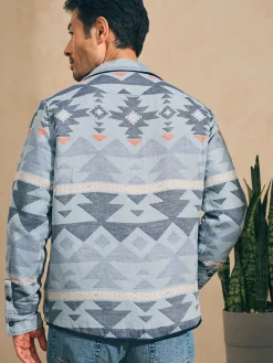Doug Good Feather Reversible Bondi Jacket - Navy Six Rivers Turquoise