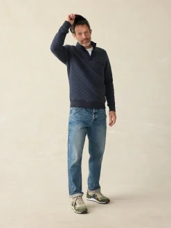 Epic Quilted Fleece Pullover - Navy Melange