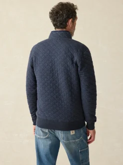 Epic Quilted Fleece Pullover - Navy Melange