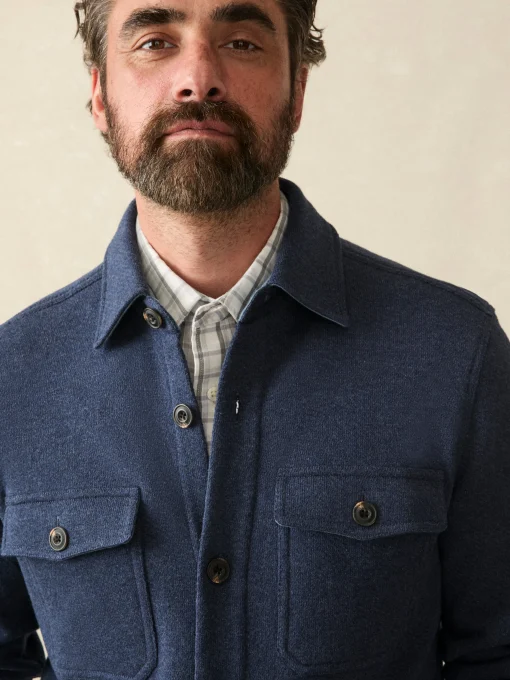 Inlet Knit CPO - Navy Night Melange