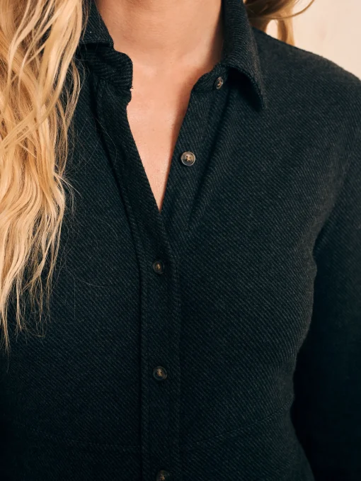 Legend™ Sweater Maxi Dress - Heathered Black Twill