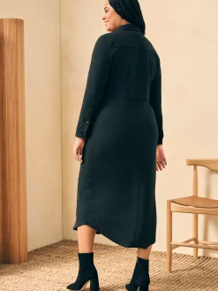 Legend™ Sweater Maxi Dress - Heathered Black Twill