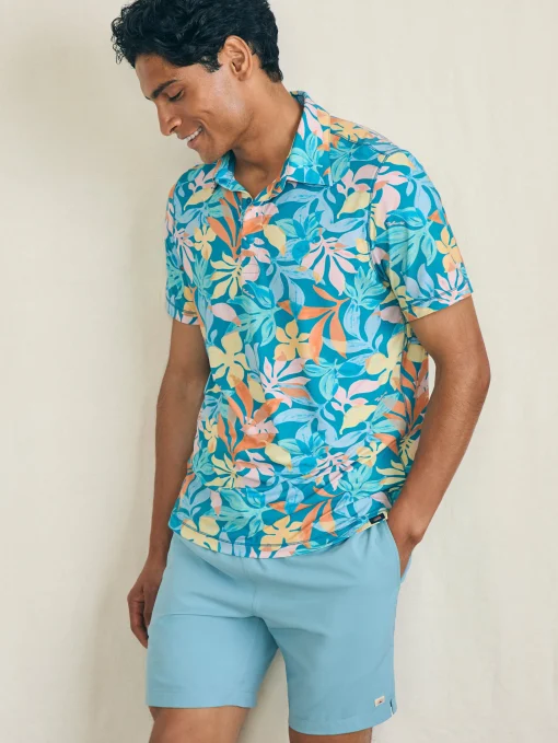Shorelite Short-Sleeve Tech Polo - Summer Blooms