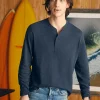 Sunwashed Slub Henley - Blue Nights
